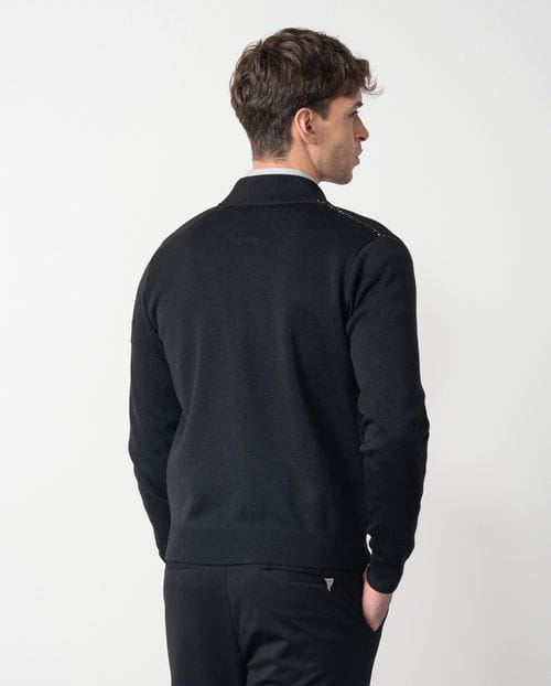 Etiem Chaqueta Combinada De Cremallera En Punto De Lana Mezcla `estilo Bomber´