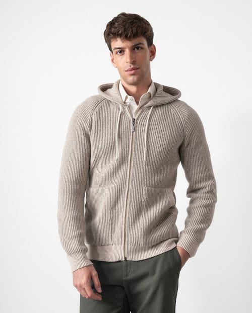 Etiem Chaqueta De Punto Con Capucha Bolsillos Y Cierre De Cremallera