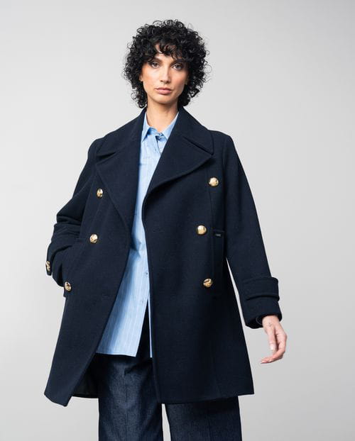 Etiem Chaquetón Marinero Cruzado Con Botones Dorados