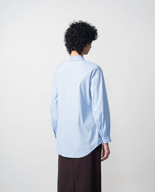 Etiem Camisa De Popelín Suave De Manga Abullonada