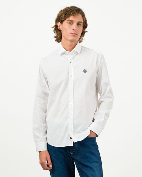 Etiem Camisa sport slim fit en popelín de algodón