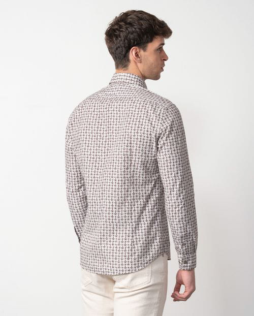 Etiem Camisa Sport Slim Fit Estampada En Algodón