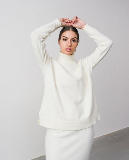 Etiem Jersey de punto fino con cuello vuelto