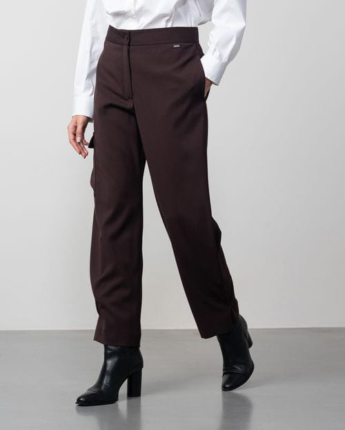 Etiem Pantalón Cargo En Sarga Afranelada Lavable