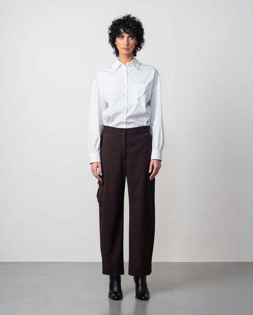 Etiem Pantalón cargo en sarga afranelada lavable