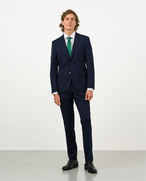 Etiem Traje extra-slim fit de tejido liso elástico