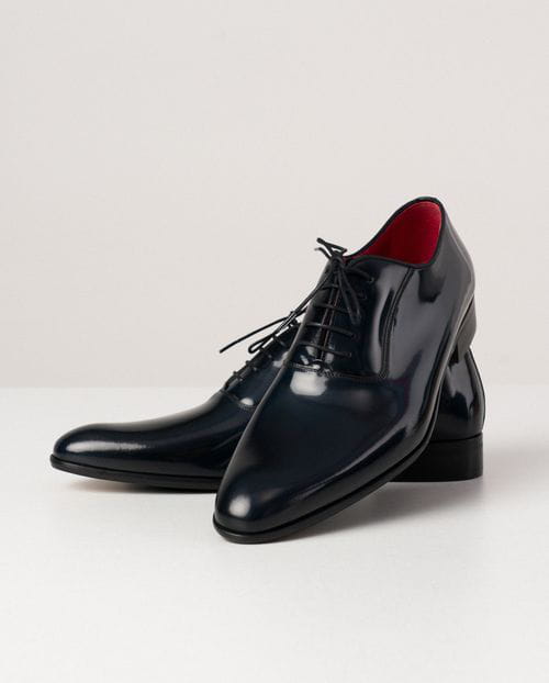 Etiem Zapato De Vestir Marino En Piel Semibrillo