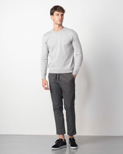 Etiem Jersey De Cuello Redondo En Punto Tricotado Liso Y Manga Larga