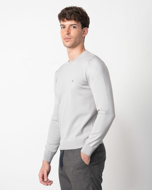 Etiem Jersey De Cuello Redondo En Punto Tricotado Liso Y Manga Larga