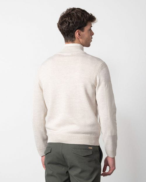 Etiem Jersey "estilo Marinero" Con Cuello Alto Y Cremallera