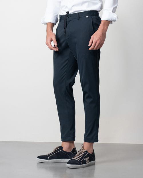 Etiem Pantalón Chino Sport De Cordón Goma Y Trabillas En Tejido Técnico Elástico