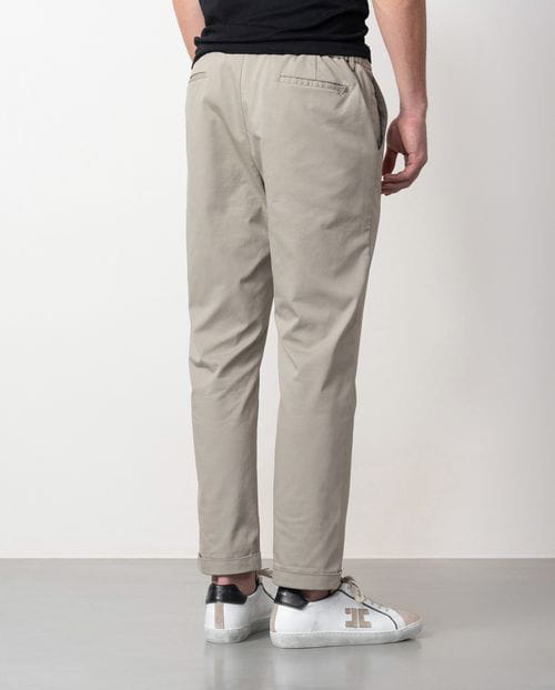 Etiem Pantalón Con Cordón Y Goma En La Cintura Hecho En Un Algodón Técnico Elástico