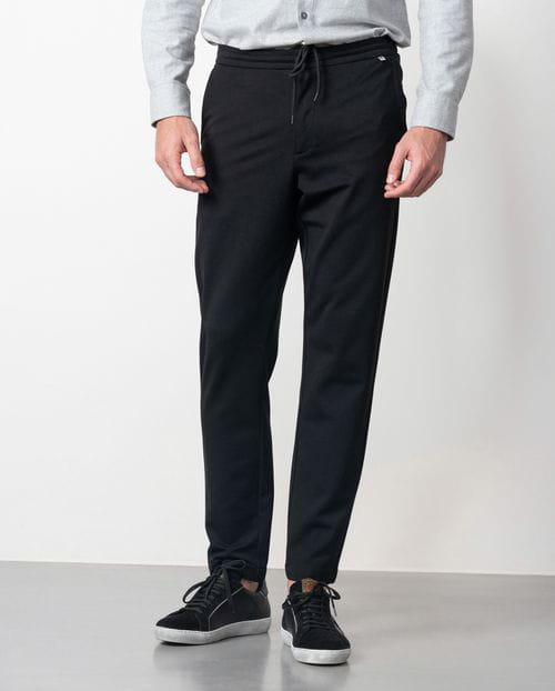 Etiem Pantalón De Punto "jogging" En Algodón Mezcla Elástico Con Cordón Y Goma En La Cintura