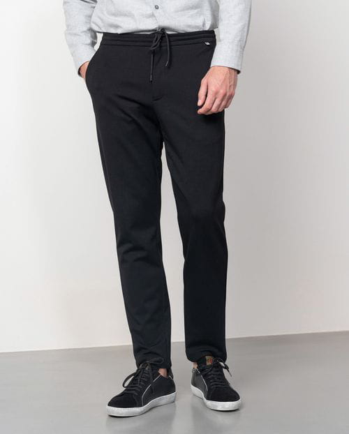 Etiem Pantalón De Punto "jogging" En Algodón Mezcla Elástico Con Cordón Y Goma En La Cintura