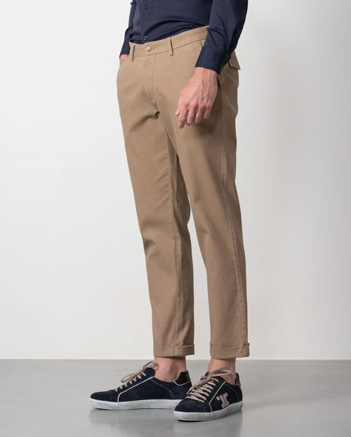 Etiem Pantalón Sport Chino Slim Fit En Microestructura De Algodón Elástico