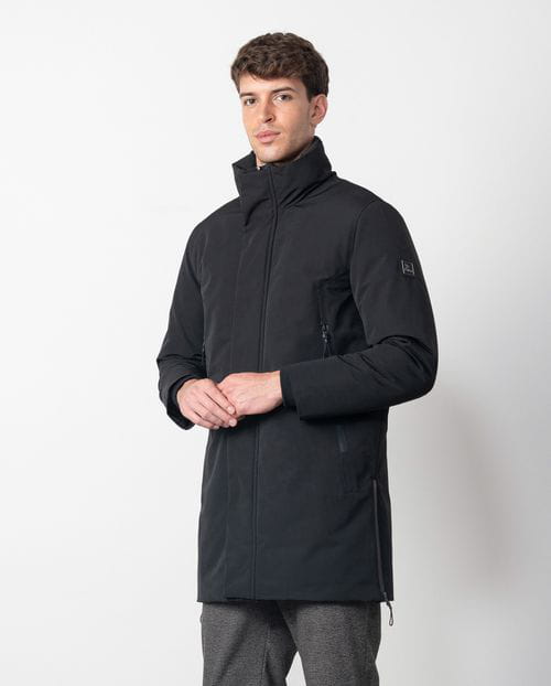 Etiem Parka acolchada de cuello tira `tipo trench´ con cremalleras waterproof