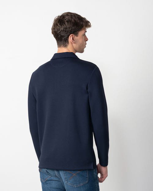 Etiem Polo Camisero De Cremallera En Punto Fino De Foam