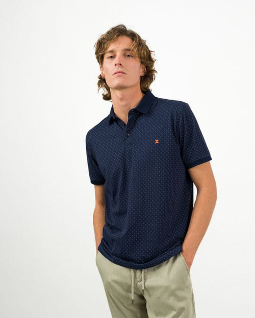 Etiem Polo De Manga Corta Con Estampadito De Flamencos