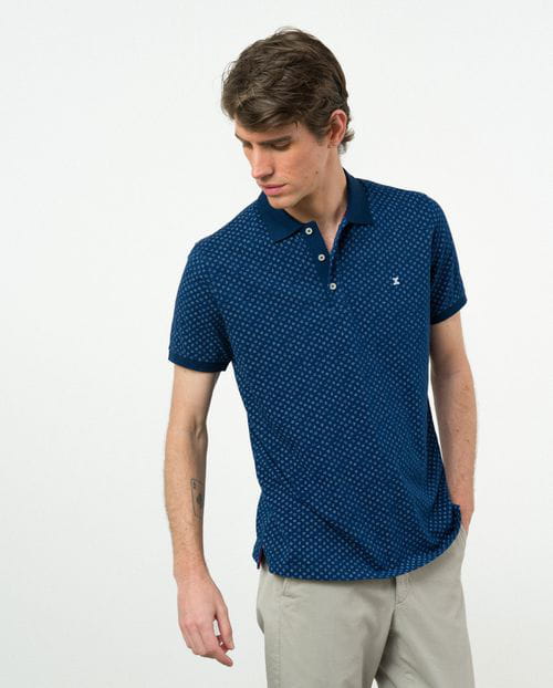 Etiem Polo De Manga Corta Con Estampadito Geométrico