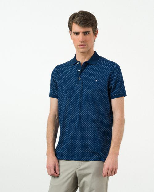 Etiem Polo De Manga Corta Con Estampadito Geométrico