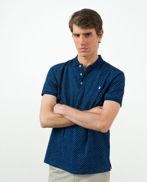 Etiem Polo De Manga Corta Con Estampadito Geométrico
