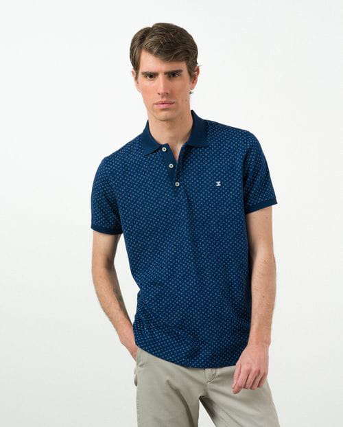 Etiem Polo de manga corta con estampadito geométrico