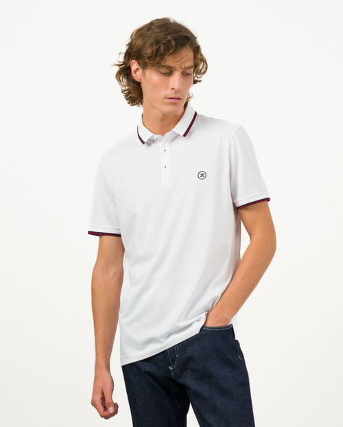 Etiem Polo de manga corta en granito de algodón mercerizado