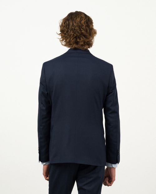 Etiem Traje Slim Fit En Microestructura Bicolor De Lana Mezcla