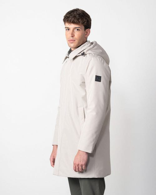 Etiem Trench Corta Acolchada De Capucha Y Vista-chaleco Desmontable En Tejido Water Repellent