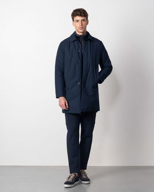 Etiem Trench corta ultraligera estilo `piumino´ con cuello camisero