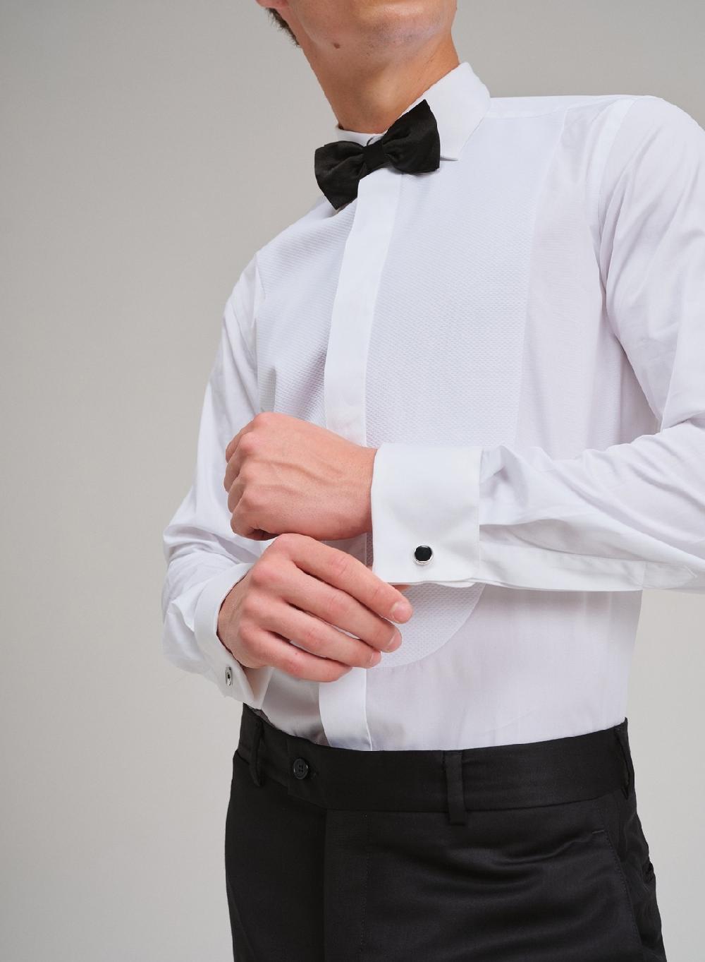 Etiqueta Negra Camisa Ceremonia Gemelos Made In Italy