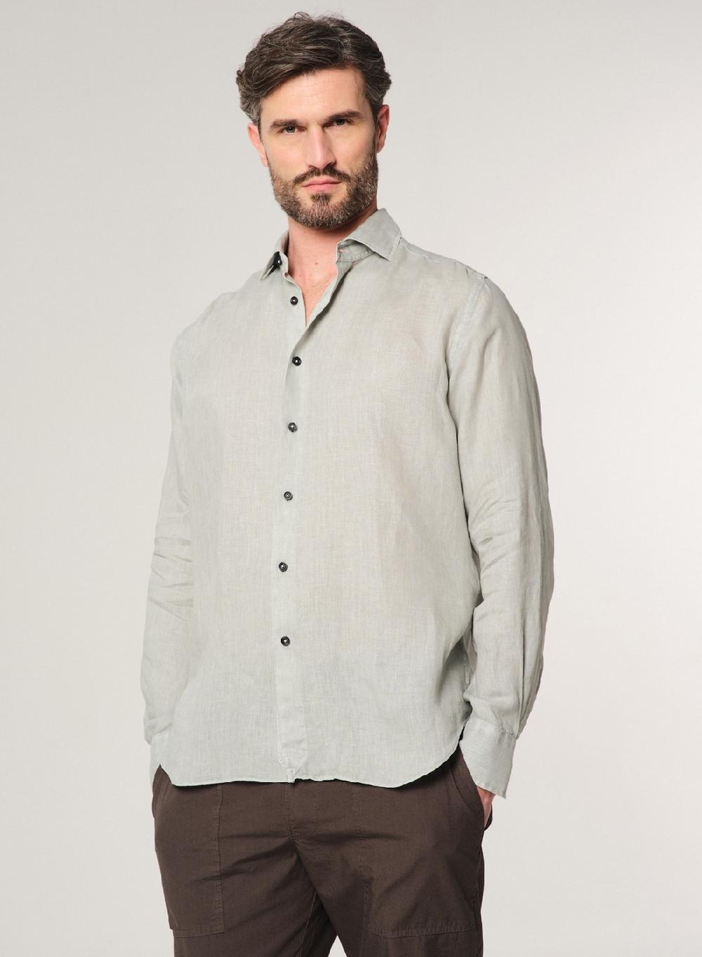 Etiqueta Negra Camisa Lino Garment DYE Made In Italy