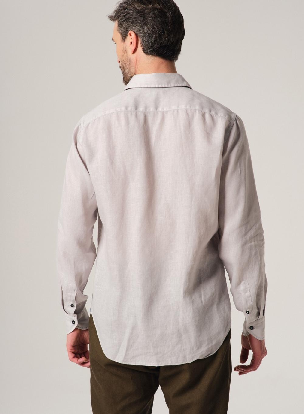 Etiqueta Negra Camisa Lino Garment DYE Made In Italy