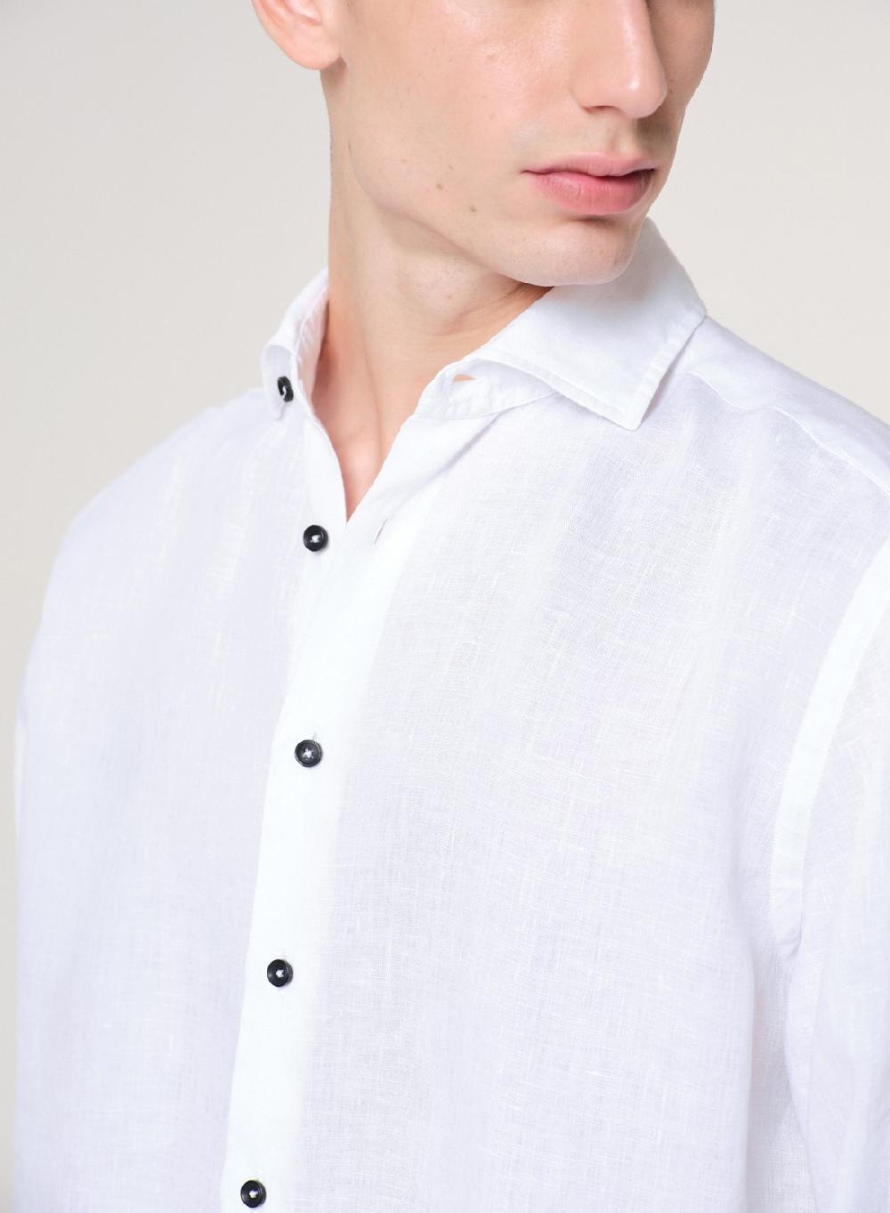 Etiqueta Negra Camisa Lino Garment DYE Made In Italy