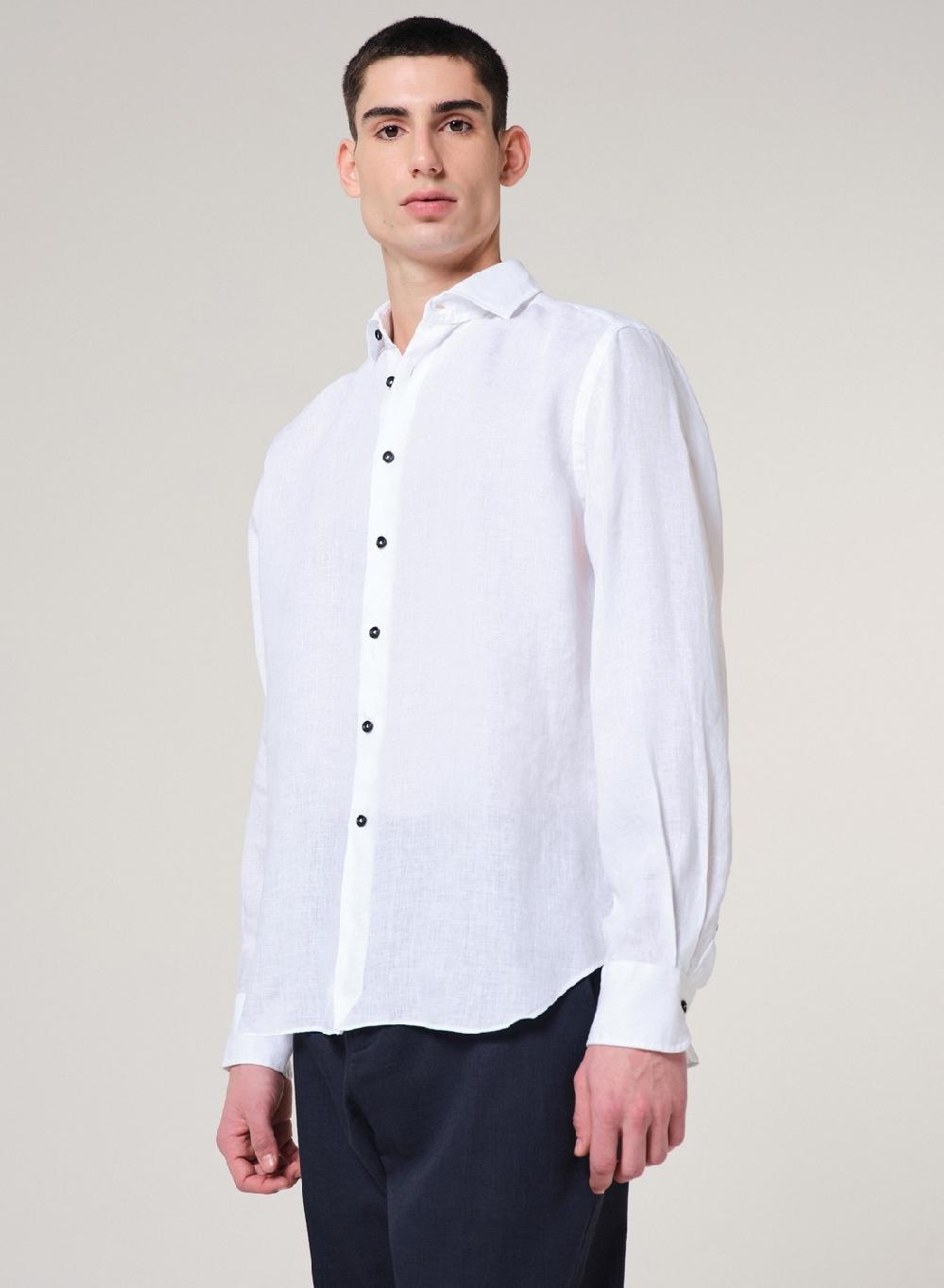 Etiqueta Negra Camisa Lino Garment DYE Made In Italy