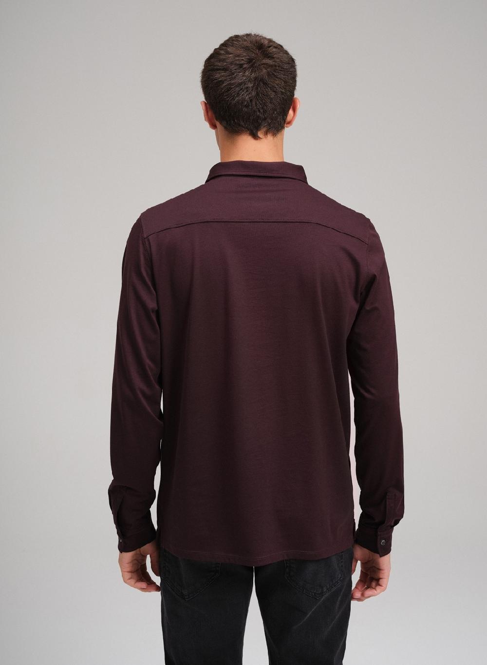 Etiqueta Negra Chomba Boton Cartera V Manga Larga Luxury