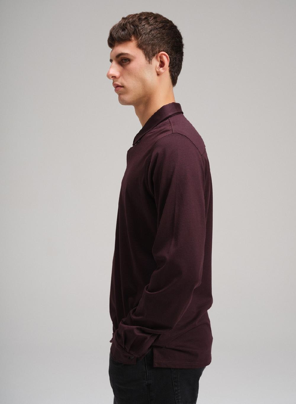 Etiqueta Negra Chomba Boton Cartera V Manga Larga Luxury