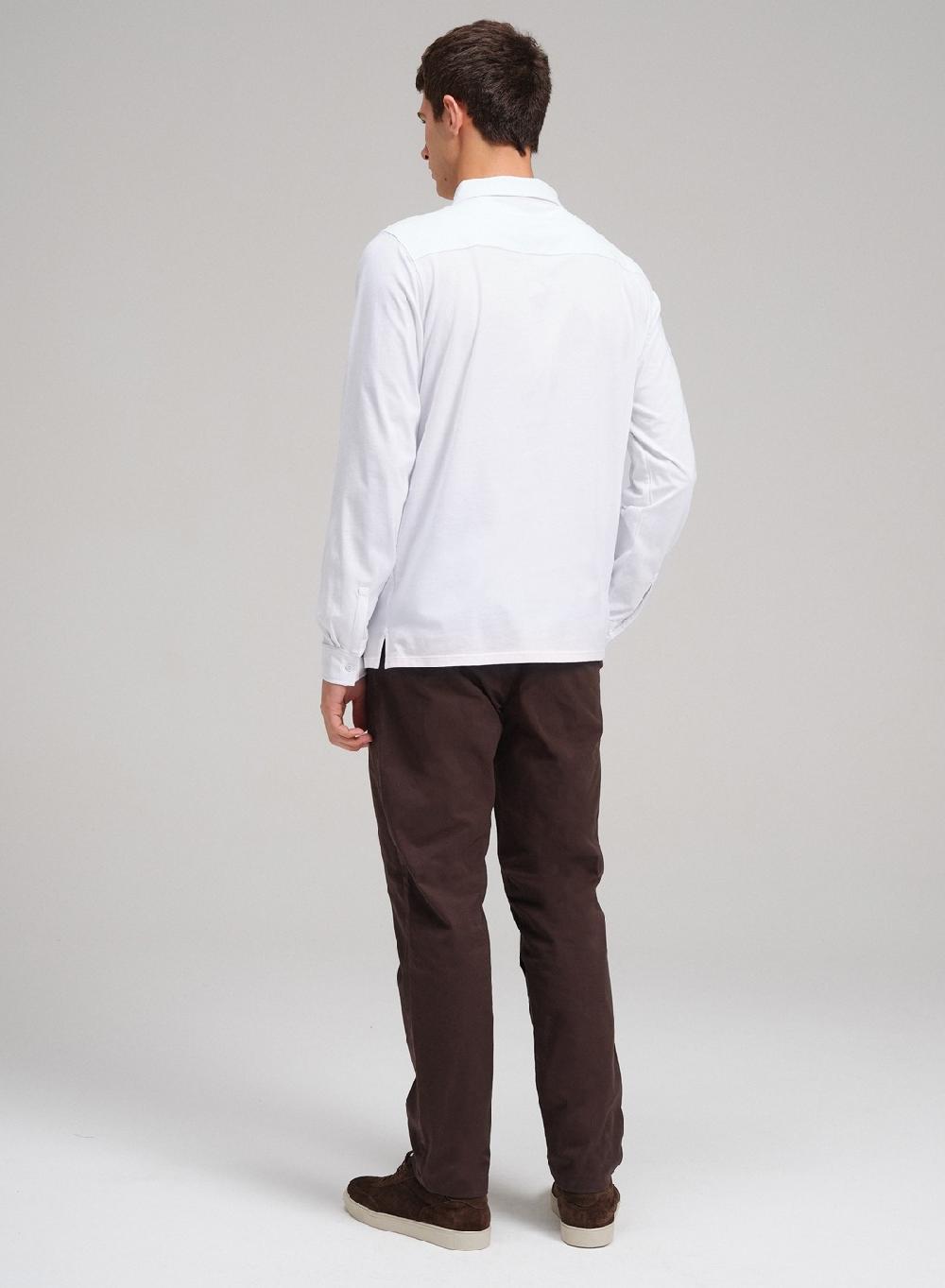 Etiqueta Negra Chomba Boton Cartera V Manga Larga Luxury