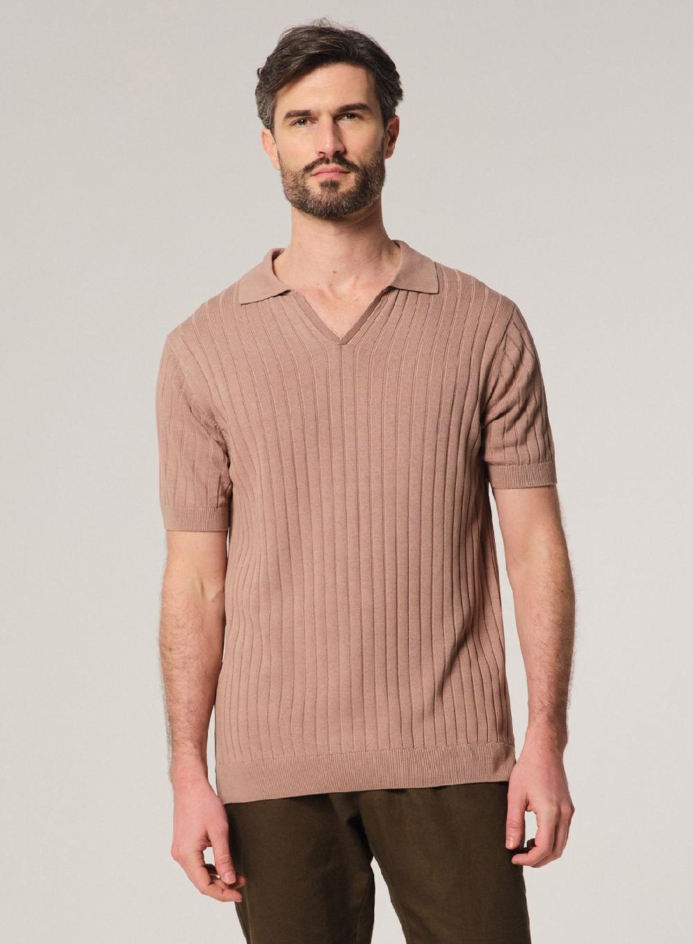 Etiqueta Negra Chomba Tejida Manga Corta Cartera V Viscosa