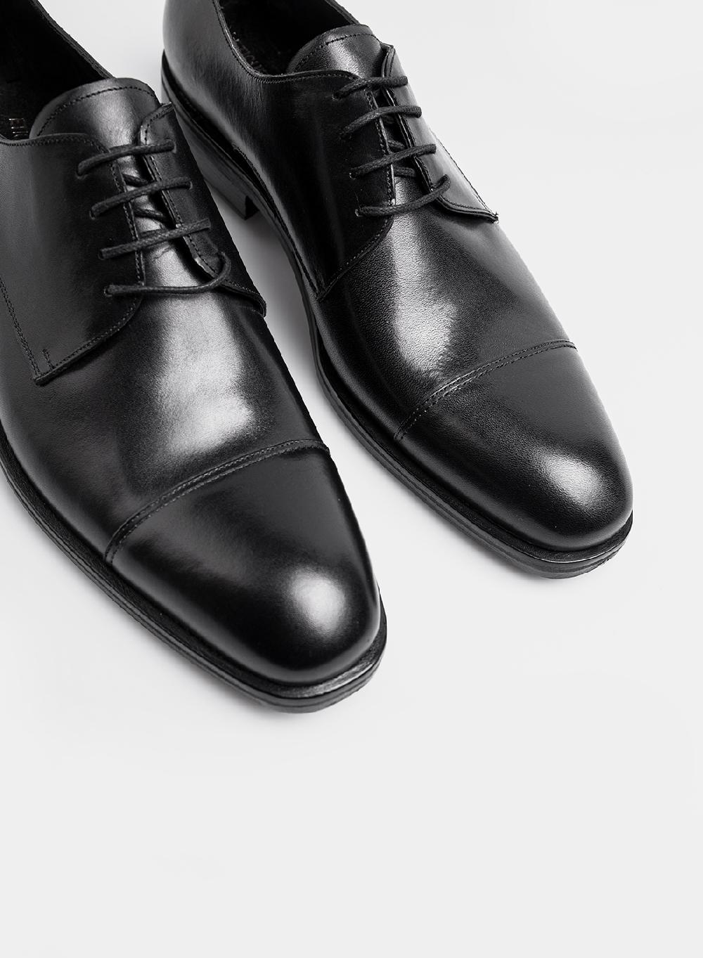 Etiqueta Negra Acordonado Formal Puntera