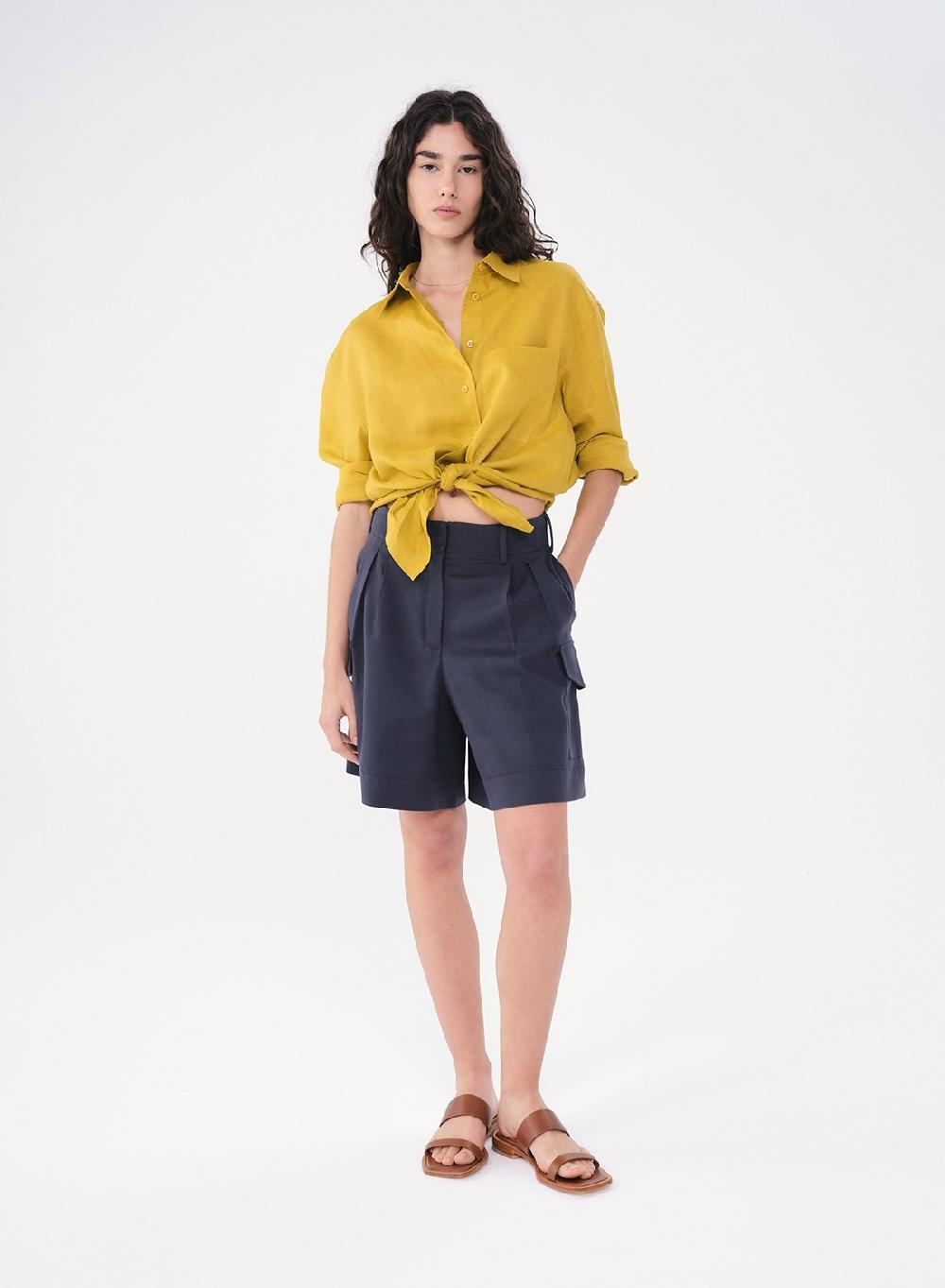 Etiqueta negra BERMUDA CARGO LINO ALGODON