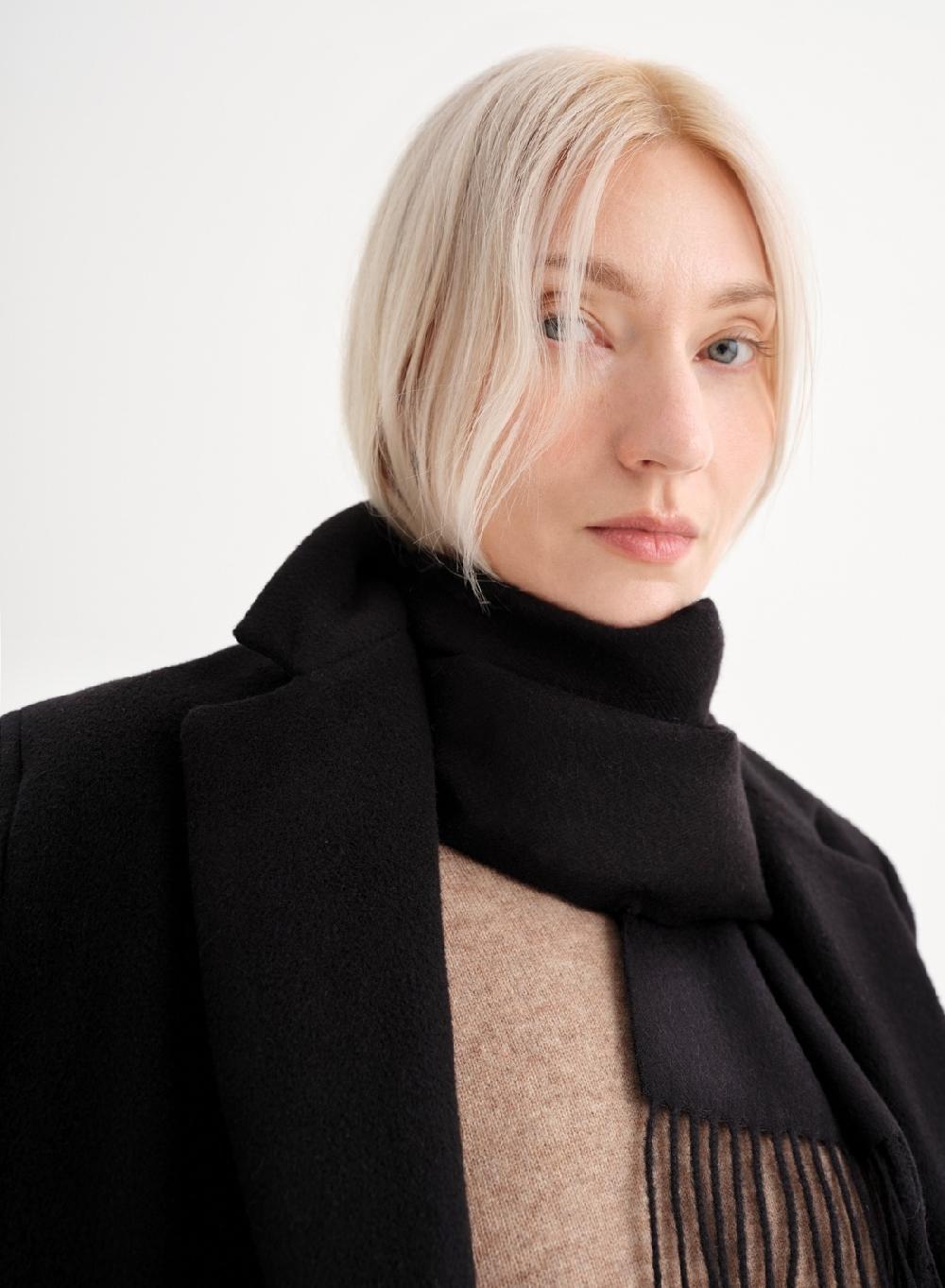 Etiqueta negra Bufanda alpaca