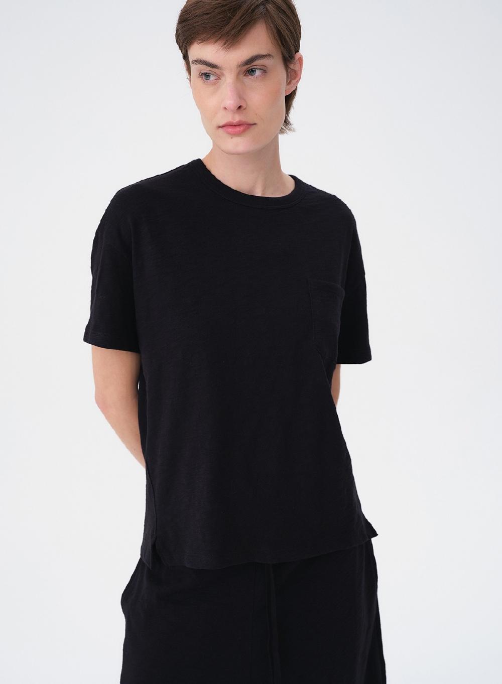 Etiqueta negra Buzo manga corta flame doble