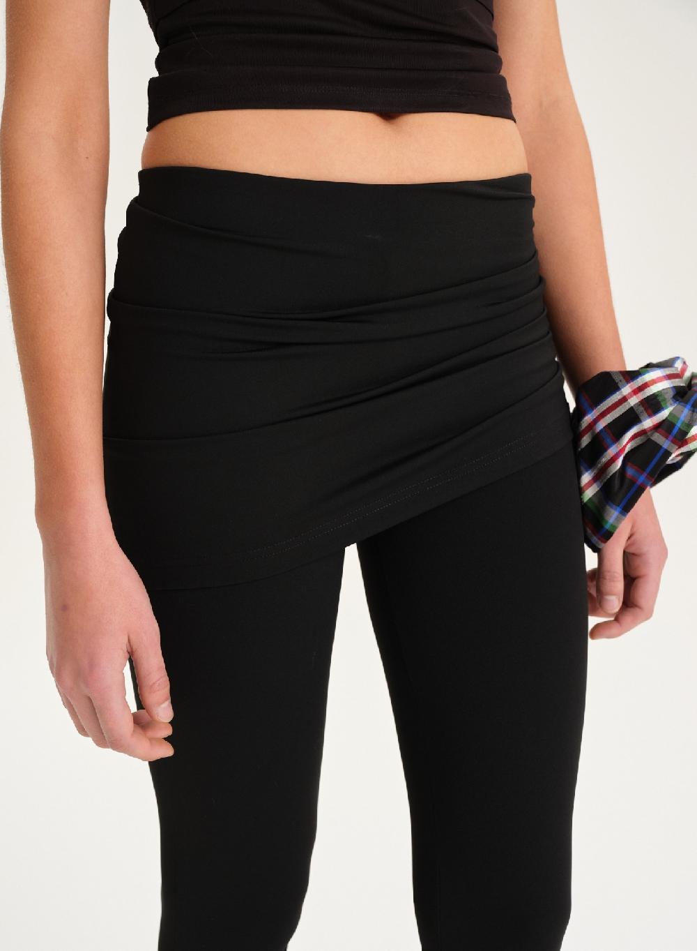 Etiqueta negra Calza pollera punto