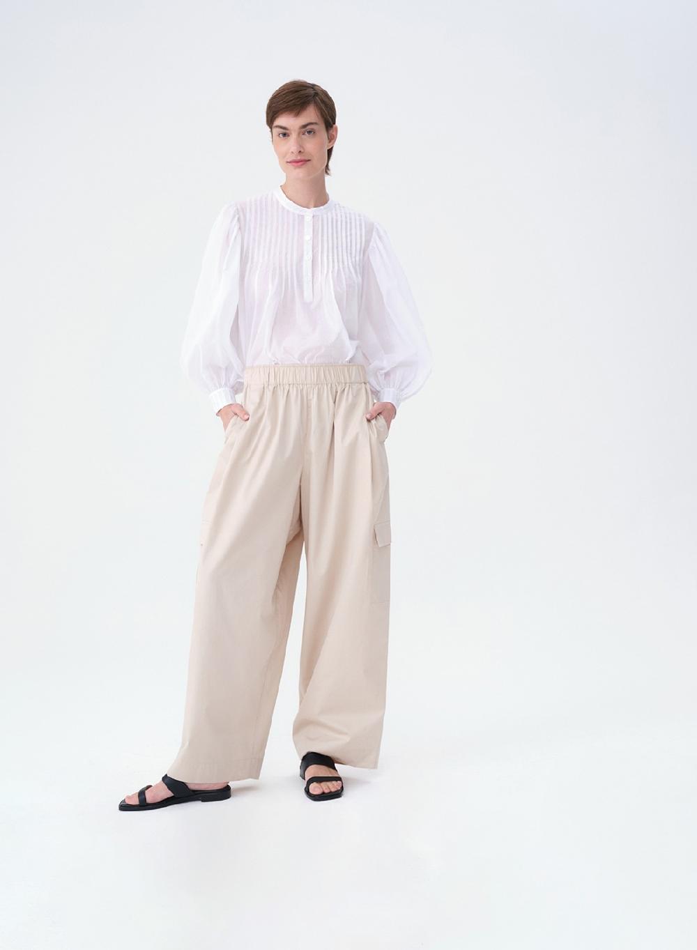 Etiqueta Negra Camisa Alforzas Voile