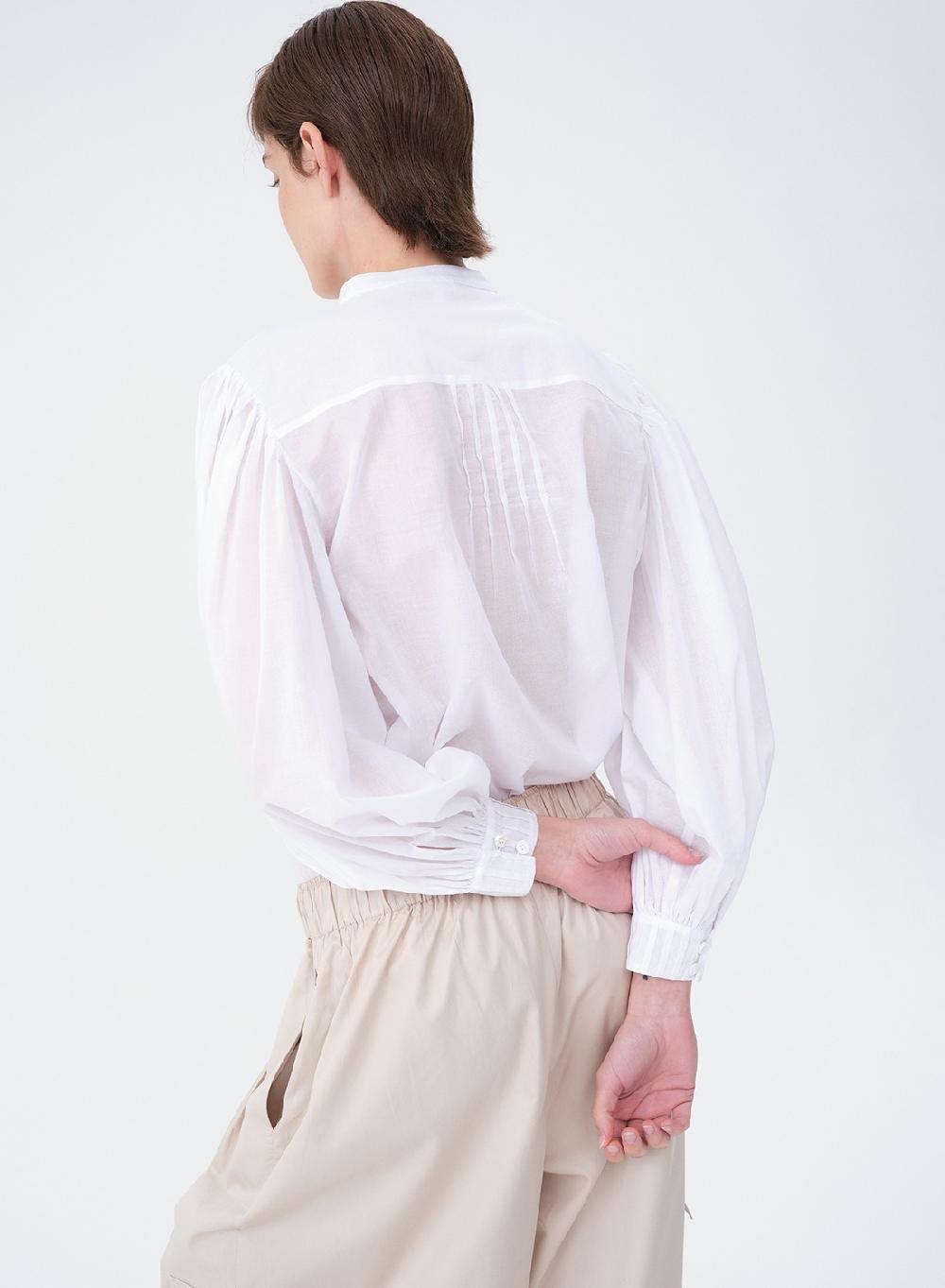 Etiqueta Negra Camisa Alforzas Voile