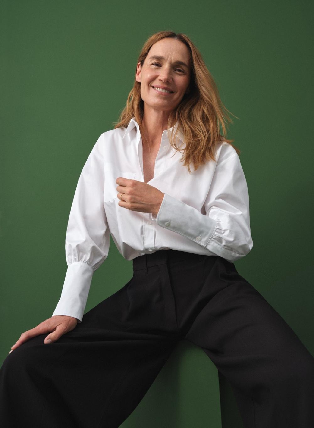 Etiqueta negra Camisa balloon poplin