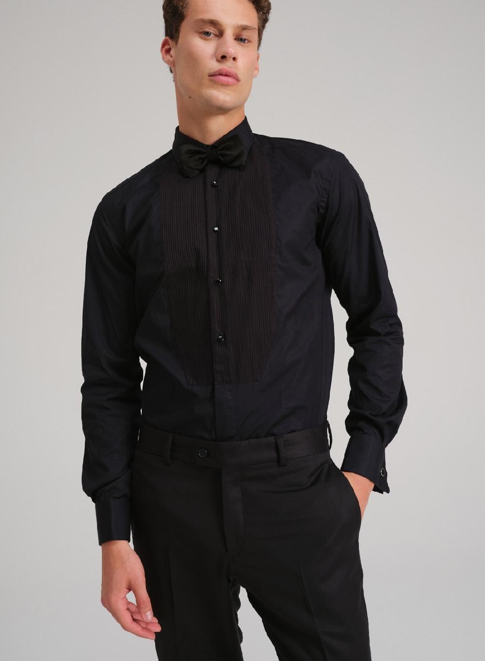 Etiqueta Negra Camisa Ceremomia Made In Italy
