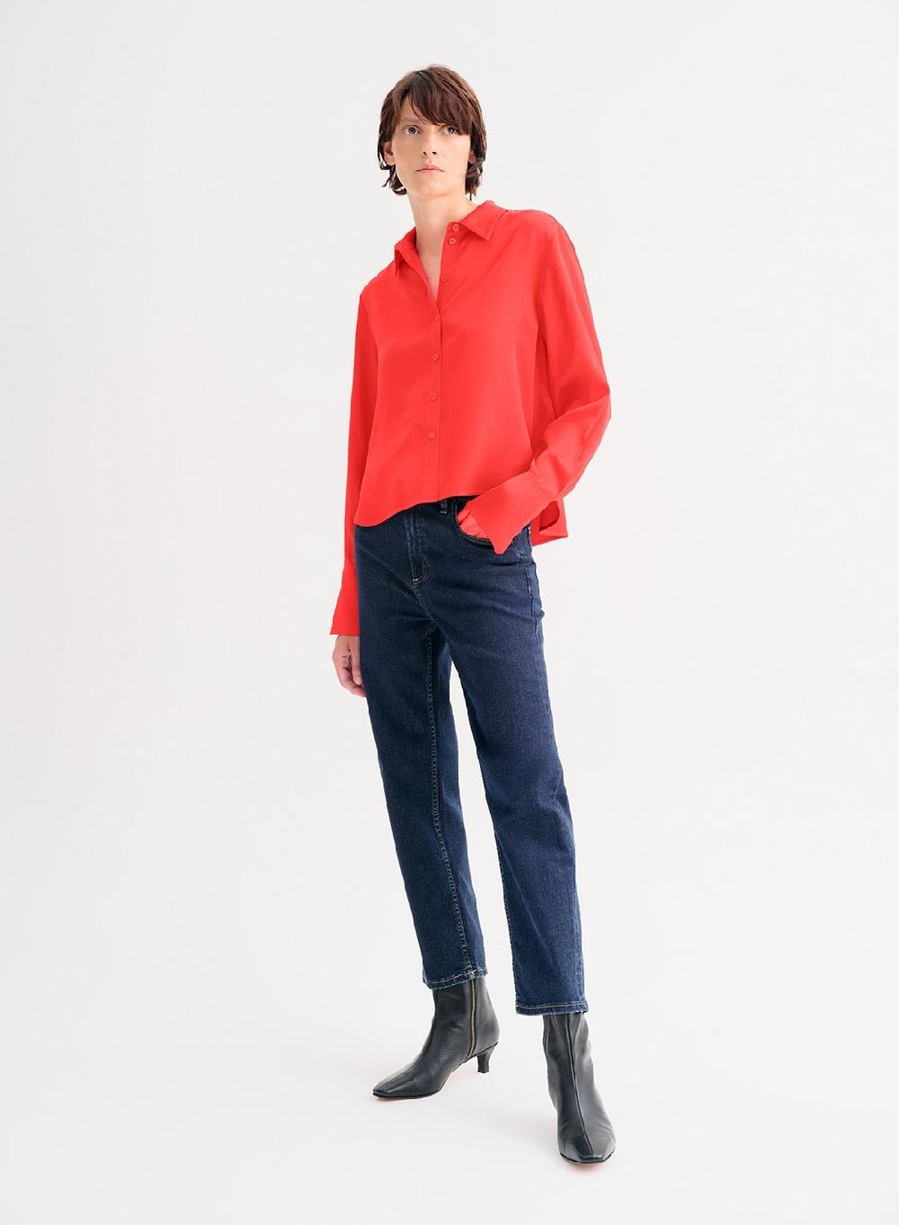 Etiqueta Negra Camisa Clasica Saten Liviano