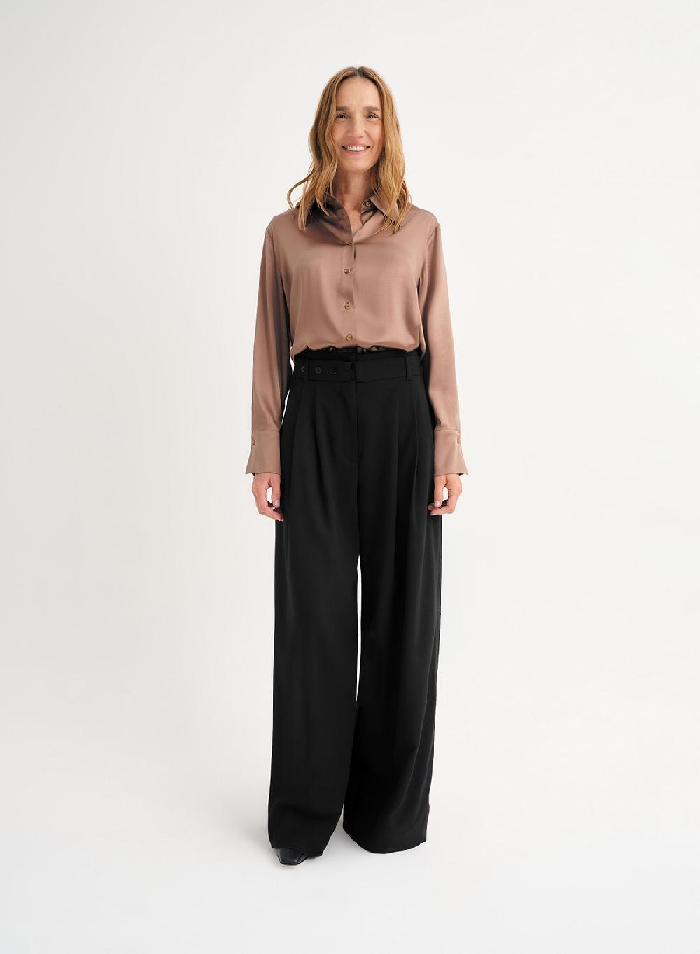 Etiqueta Negra Camisa Cuello Seda